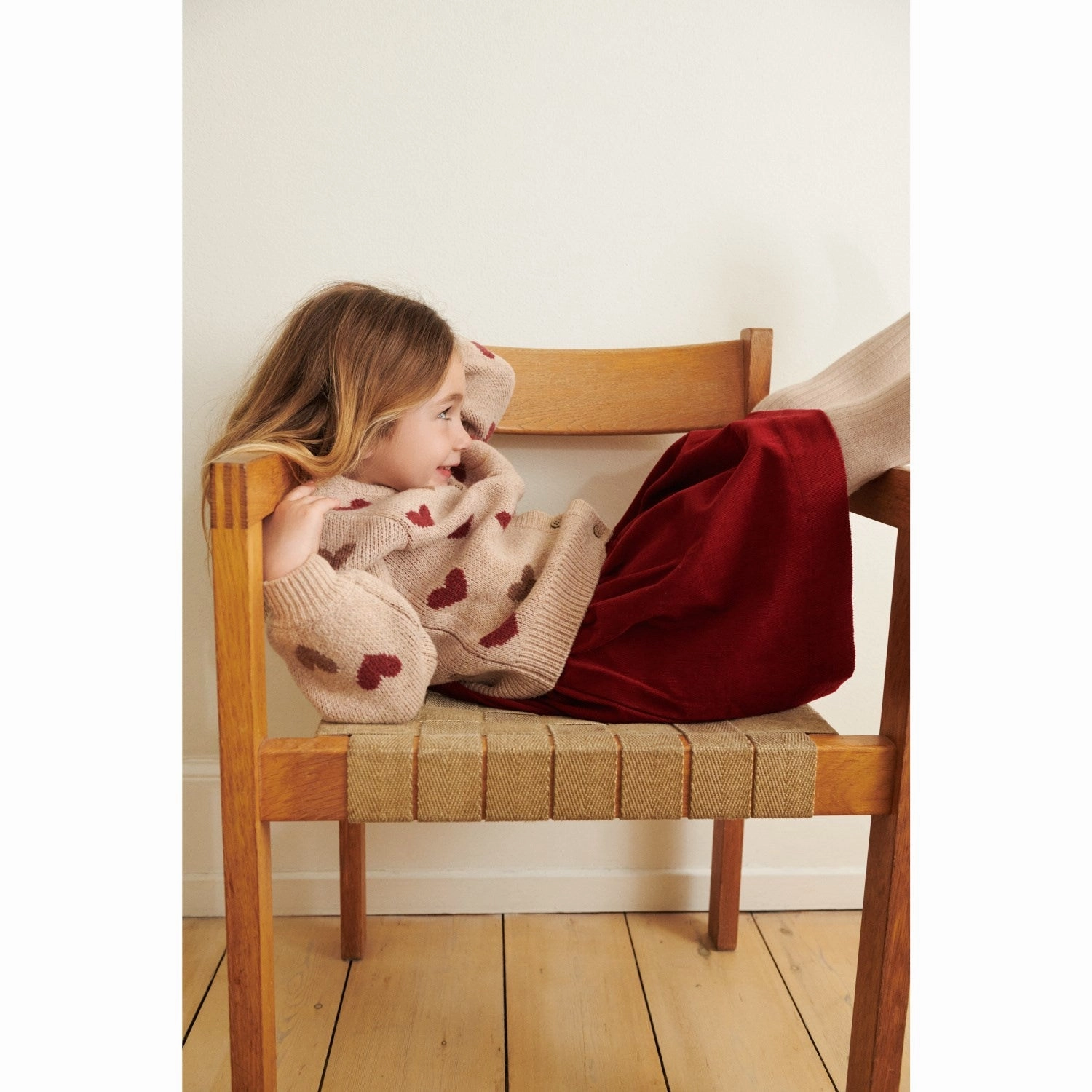 Youthful Style Wheat Cherry Red Dress Elvira