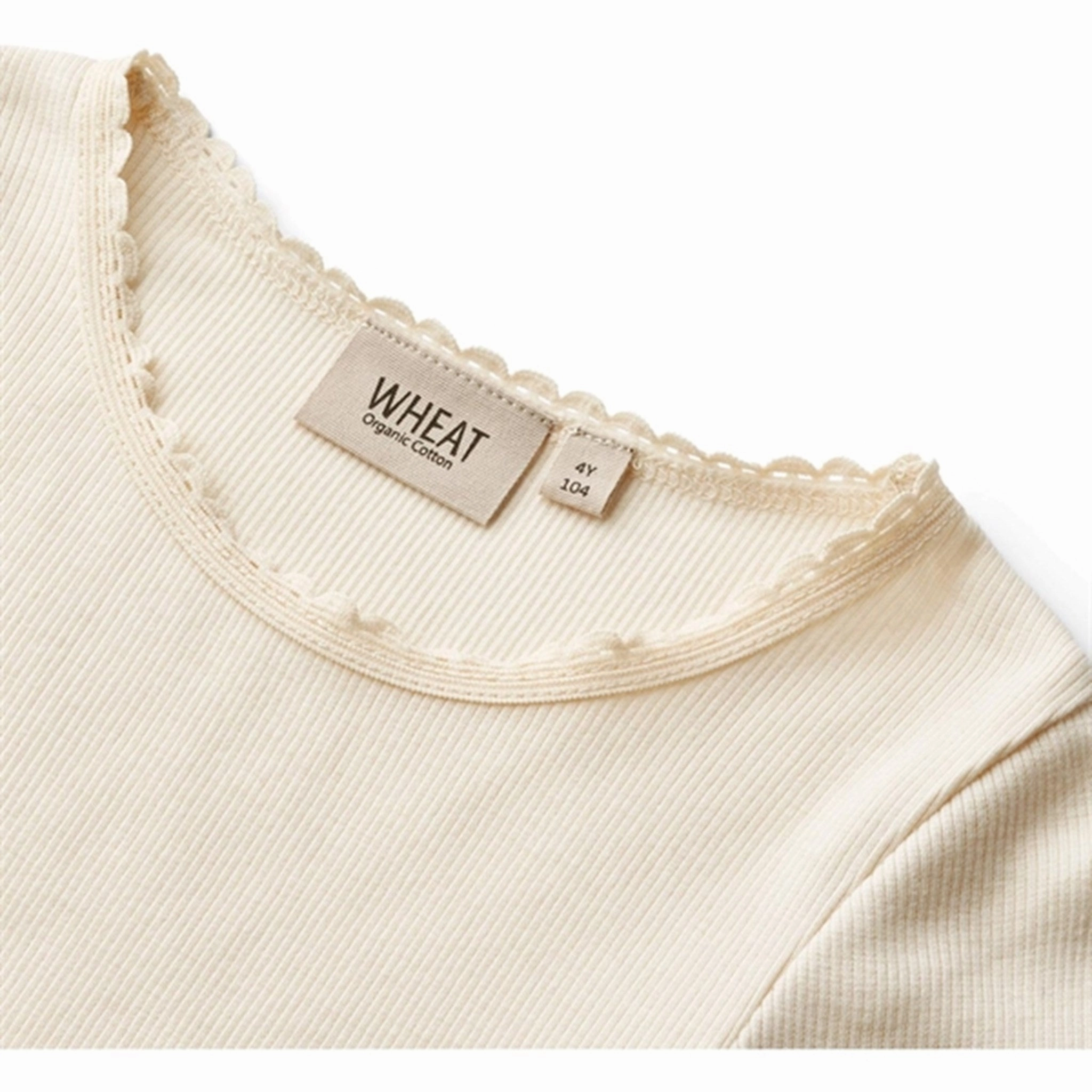 Wheat Cream Rib T-shirt Katie Holiday Comfort Style Soft and Lightweight