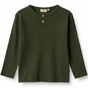 Micro Perforated Texture Petite Option Wheat Deep Forest Blouse Morris