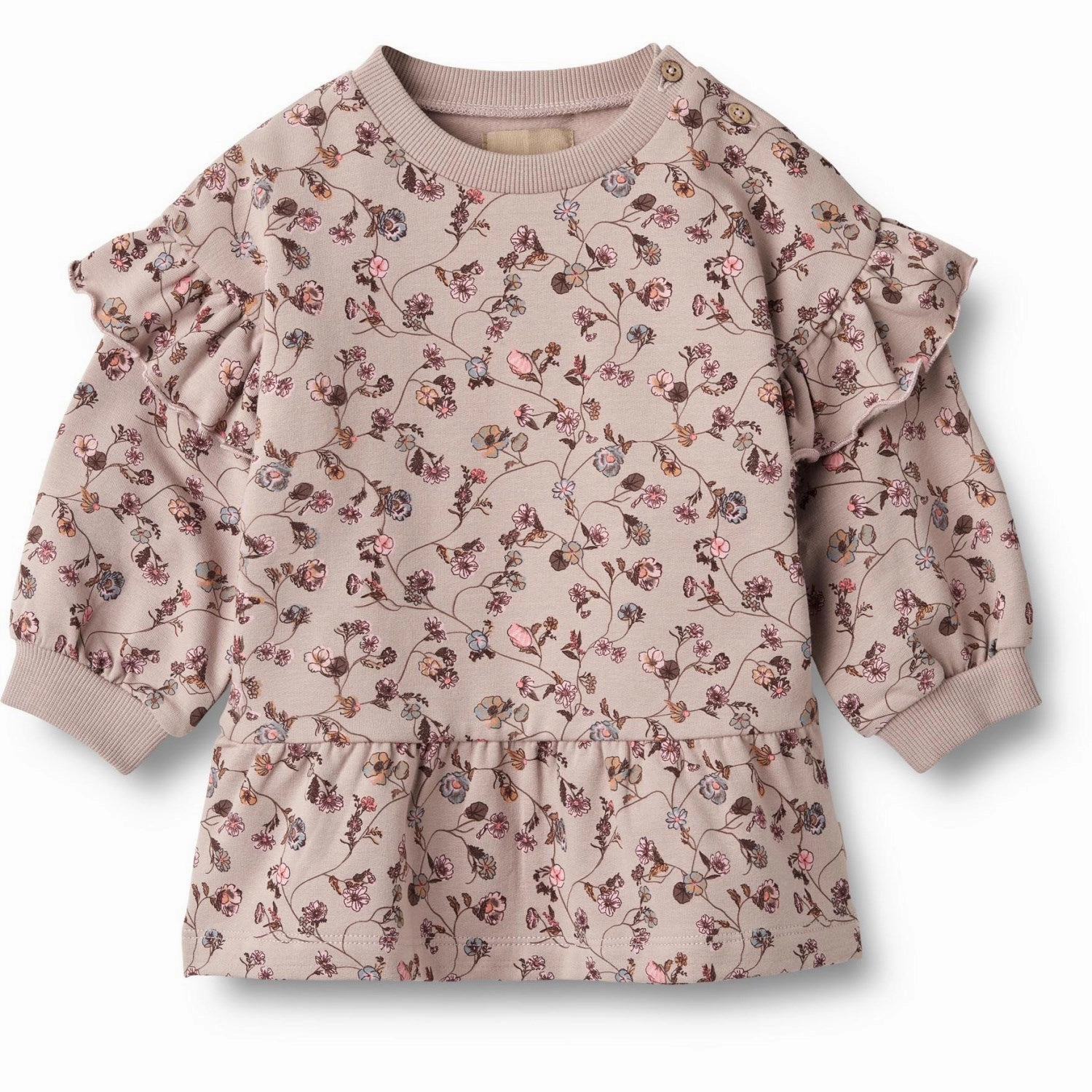 Clean Finish Wheat Dry Rose Flower Vine Sweat Dress Annika
