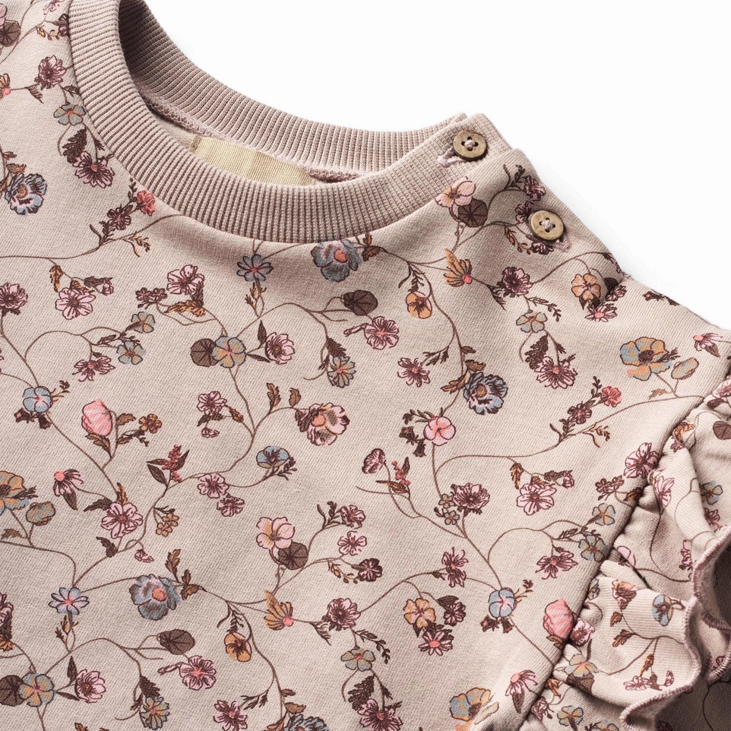 Fresh Aesthetic Clean Vibe Wheat Dry Rose Flower Vine Sweat Dress Annika