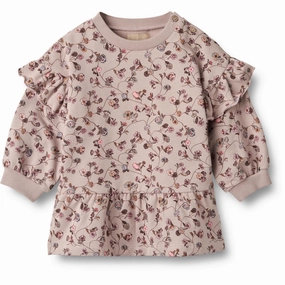 Fall Outfit Wheat Dry Rose Flower Vine Sweat Dress Annika