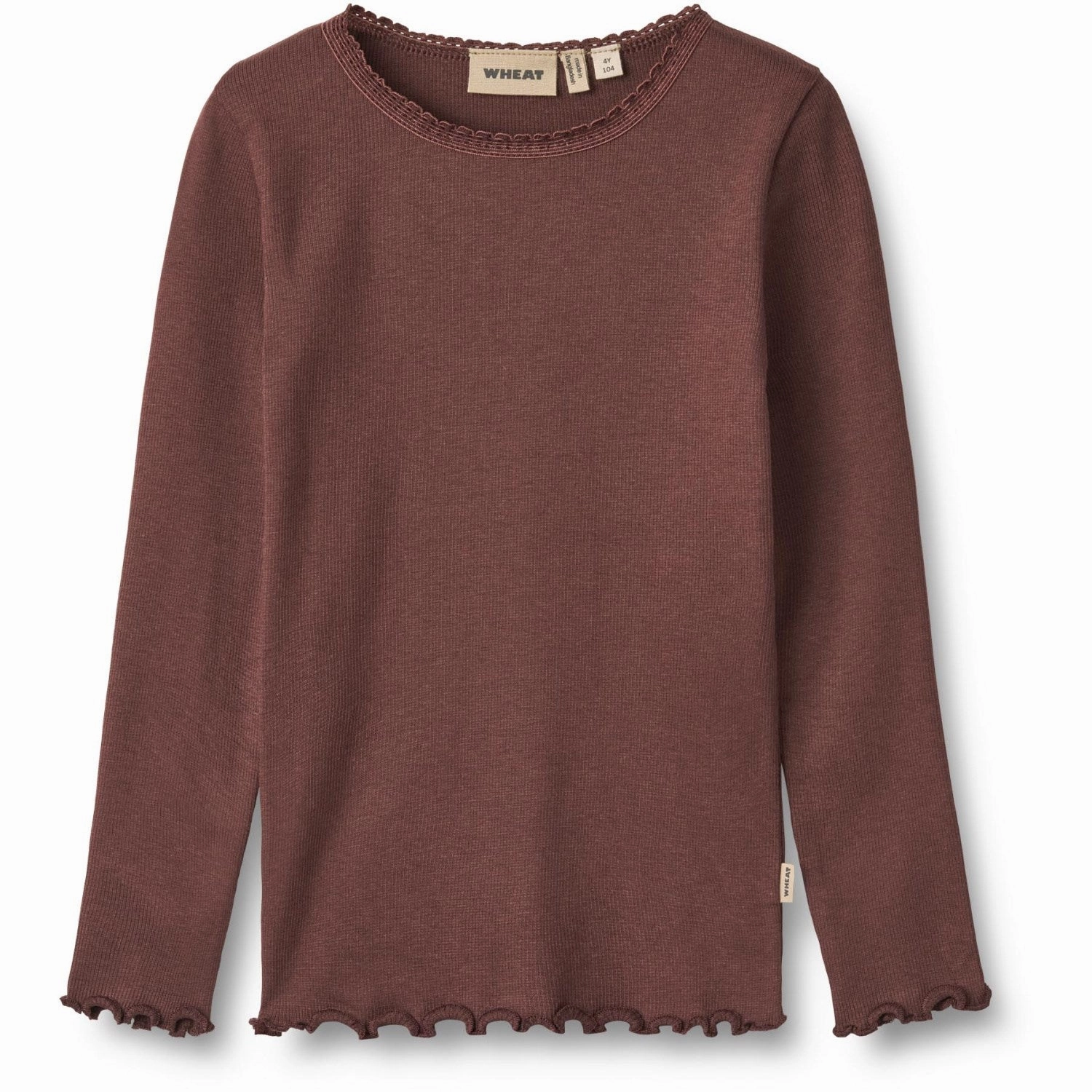 Subtle Details Wheat Eggplant Rib Blouse Reese