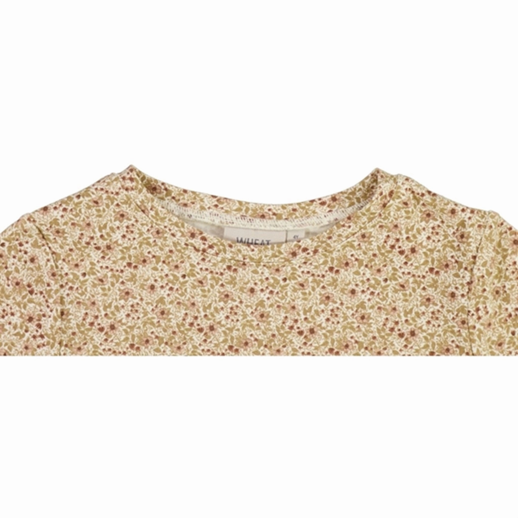 Statement-Buttons Wheat Eggshell Flowers Birthe Jersey Dress