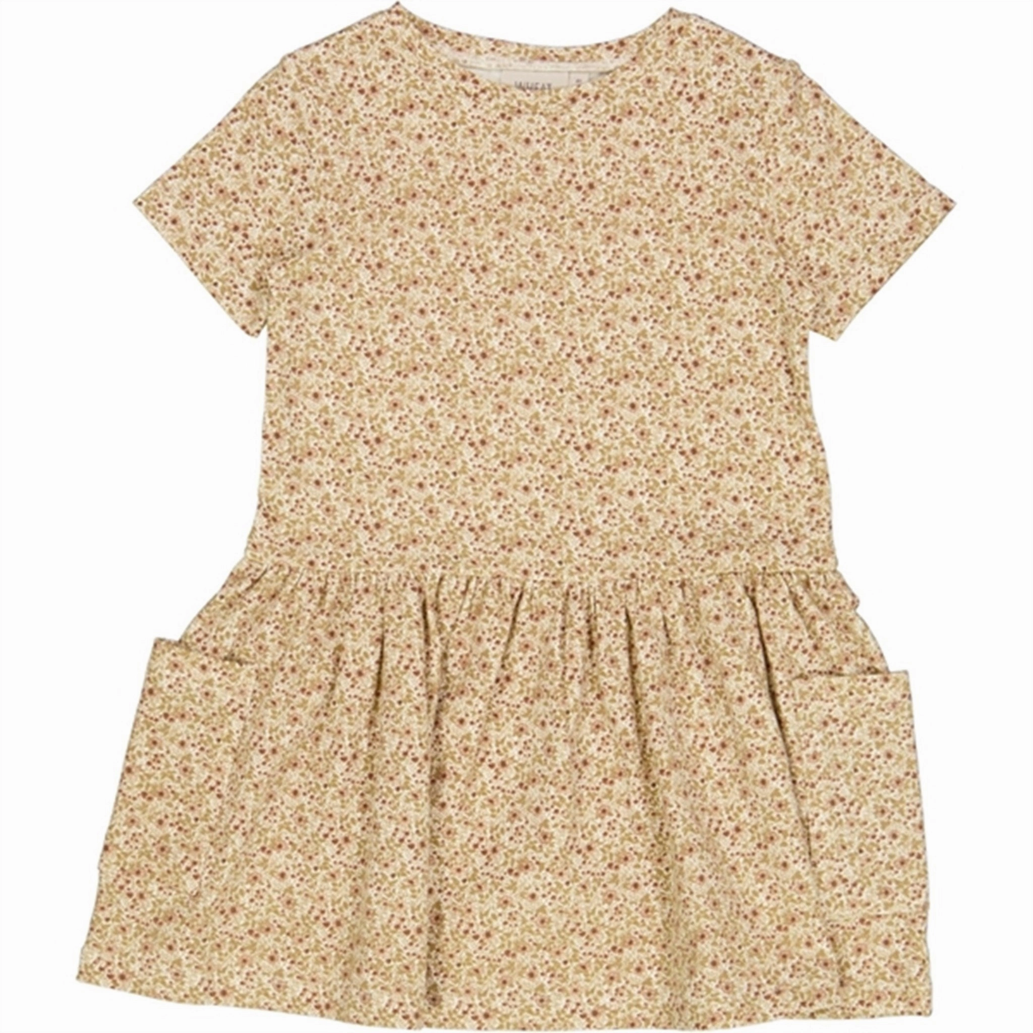 Wheat Eggshell Flowers Birthe Jersey Dress Brunch Tone Relaxed and Effortless