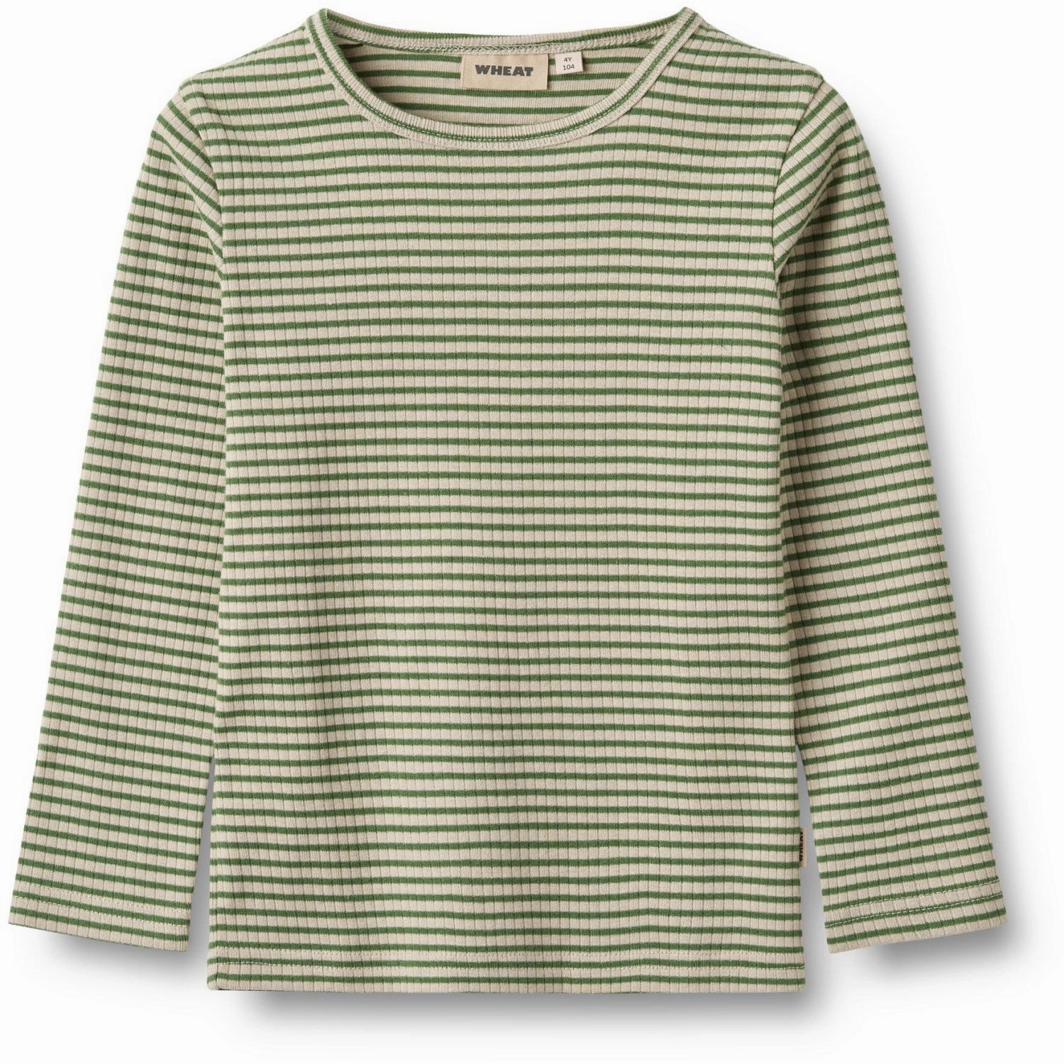 Slim Silhouette Wheat Elm Green Stripe Blouse Stig