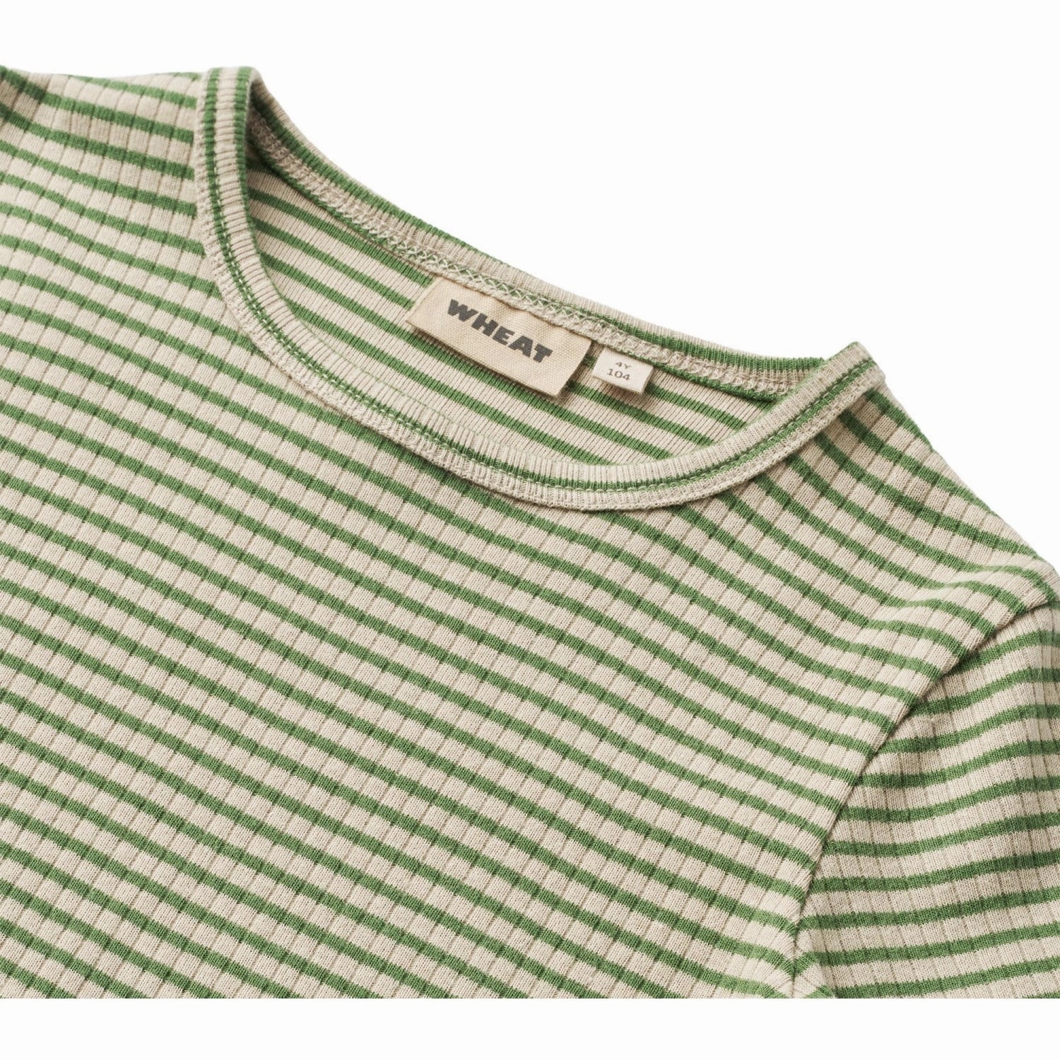 Comfortable Wear Wheat Elm Green Stripe Blouse Stig