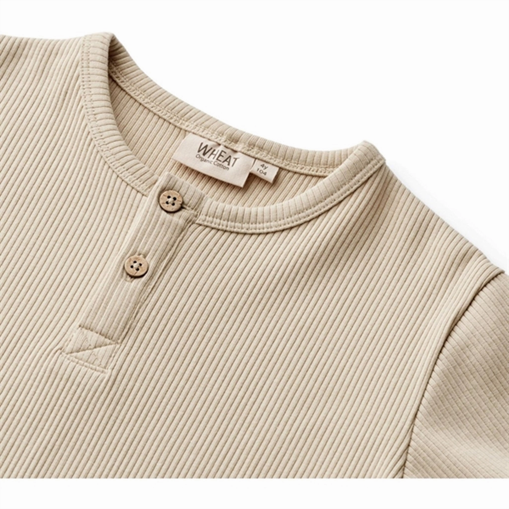 Wheat Feather Gray T-shirt Lumi Ribbed Neckline Seasonal Look