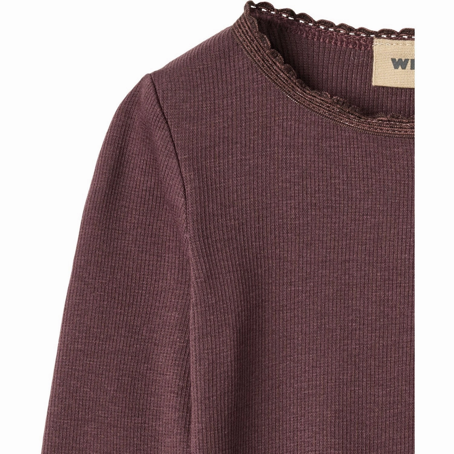 Layered Look Wheat Fudge Rib Blouse Reese