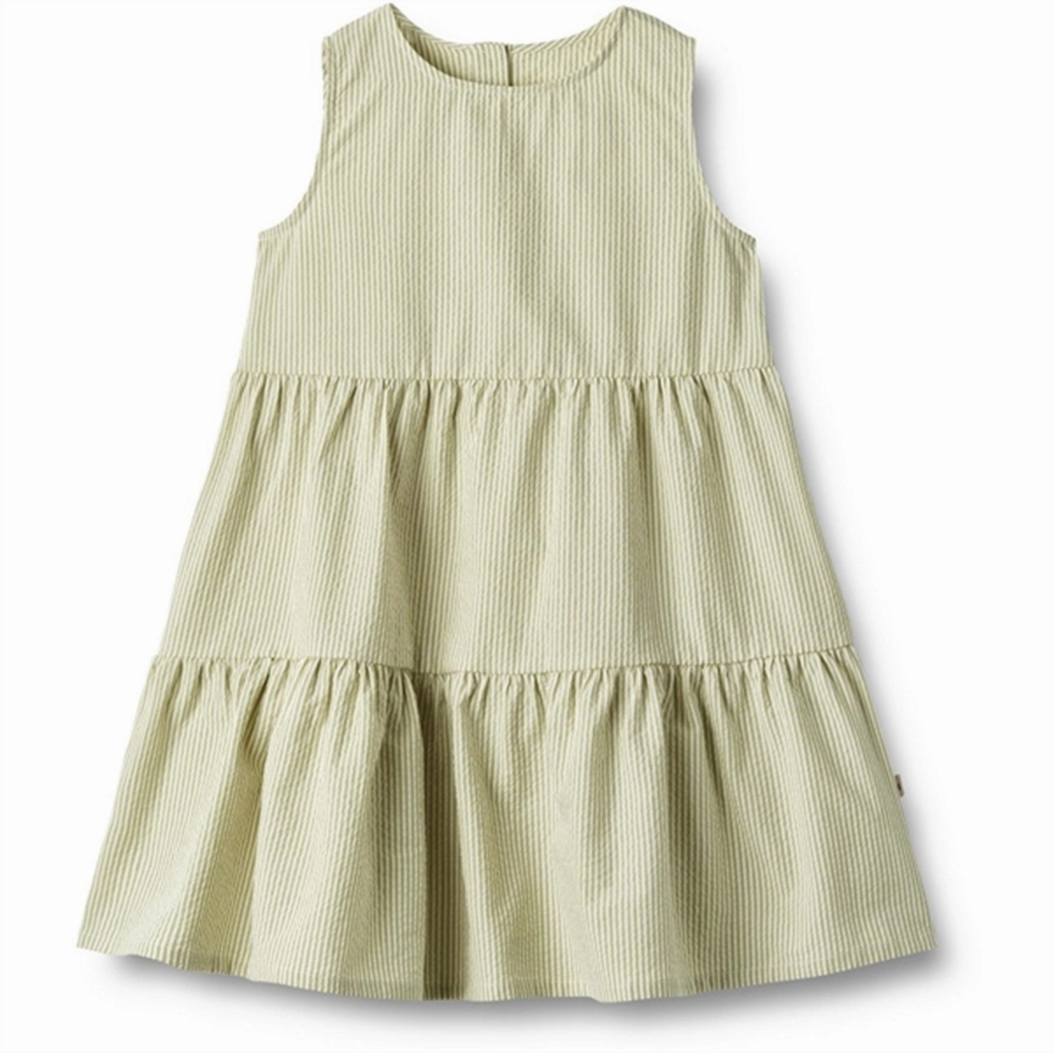 Wheat Green Stripe Dress Luise Bare Arm