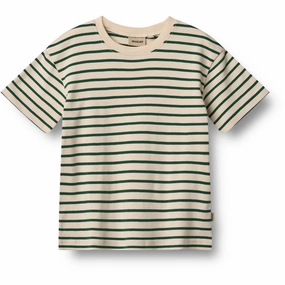 Wheat Green Stripe T-Shirt S/S Fabian Layering Essential Yoga class