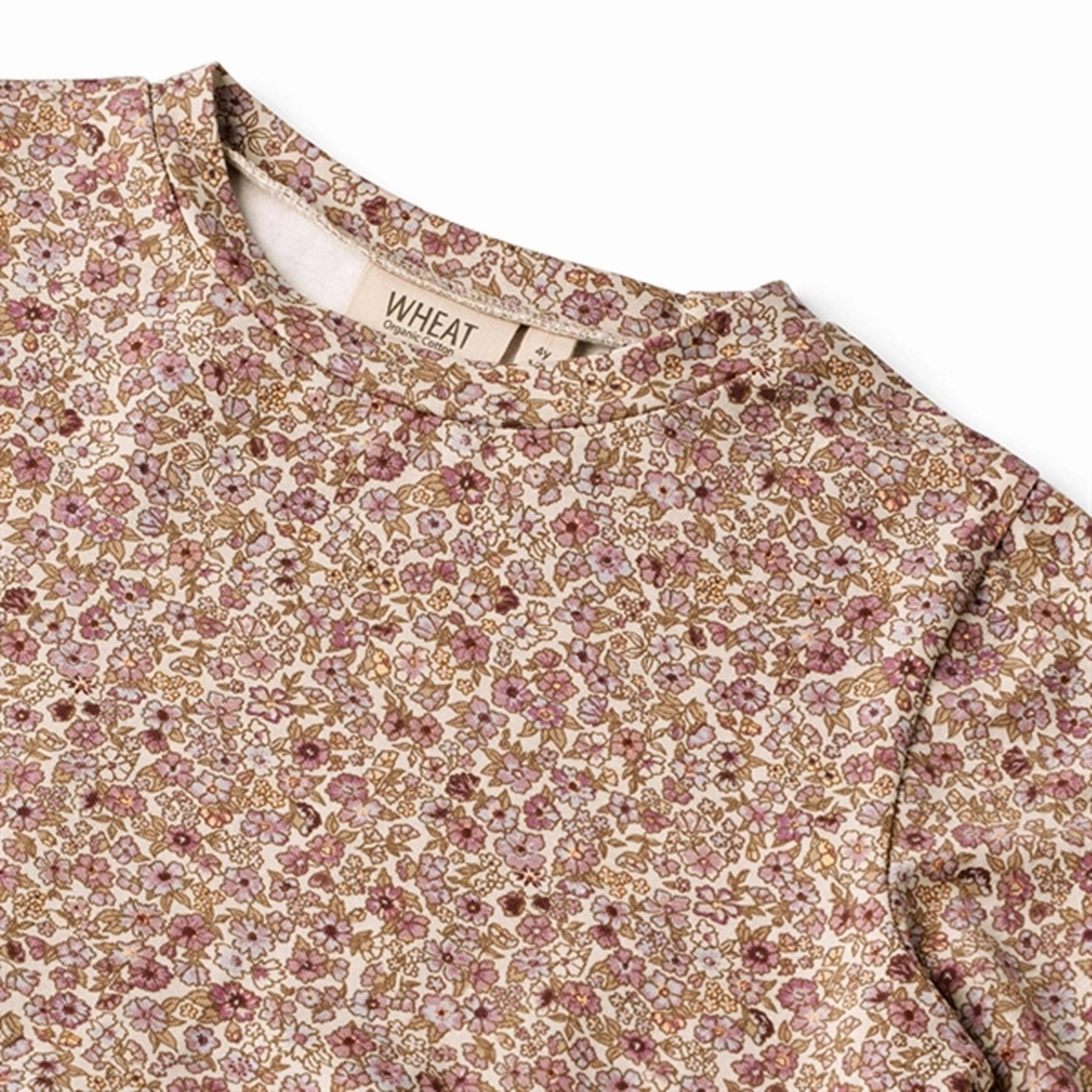 hypoallergenic Wheat Grey Rose Flowers Sessa Jersey Dress