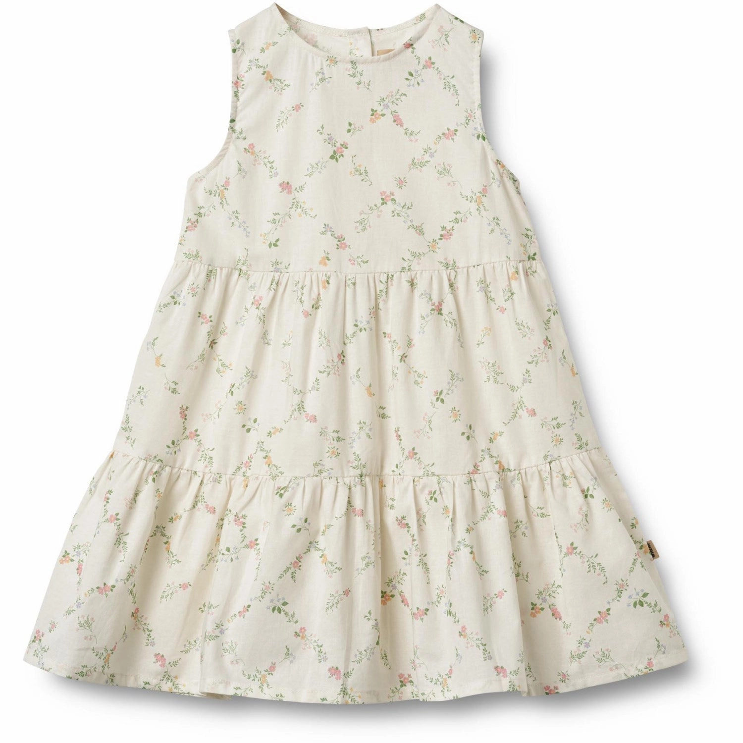 Wheat Ivory Checked Flowers Dress Luise Bright-colored piece