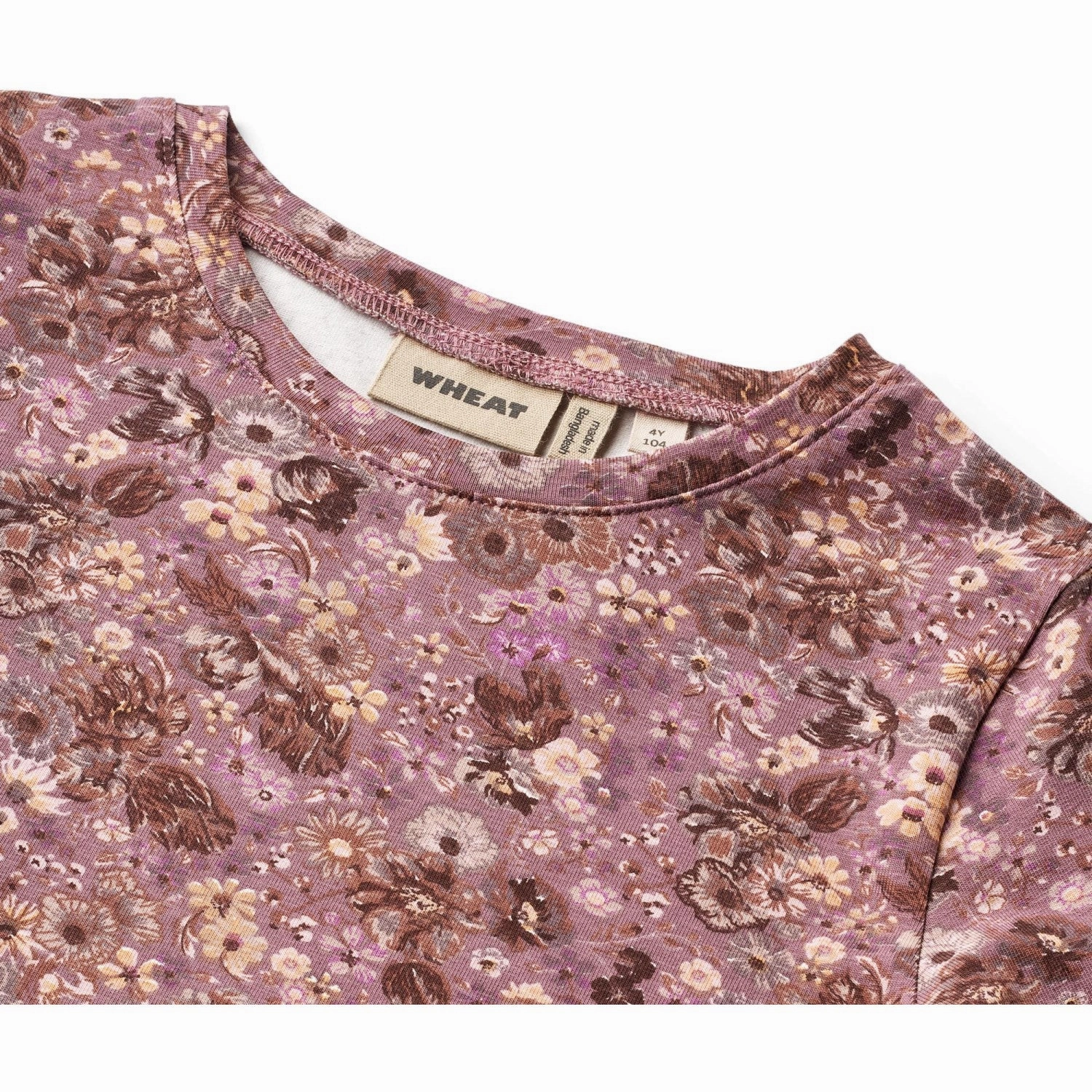 Wheat Lavender Flowers Blouse Manna Comfortable Wear Inner Layer