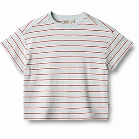 Wheat Light Blue Strip T-shirt Tommy Machine washable