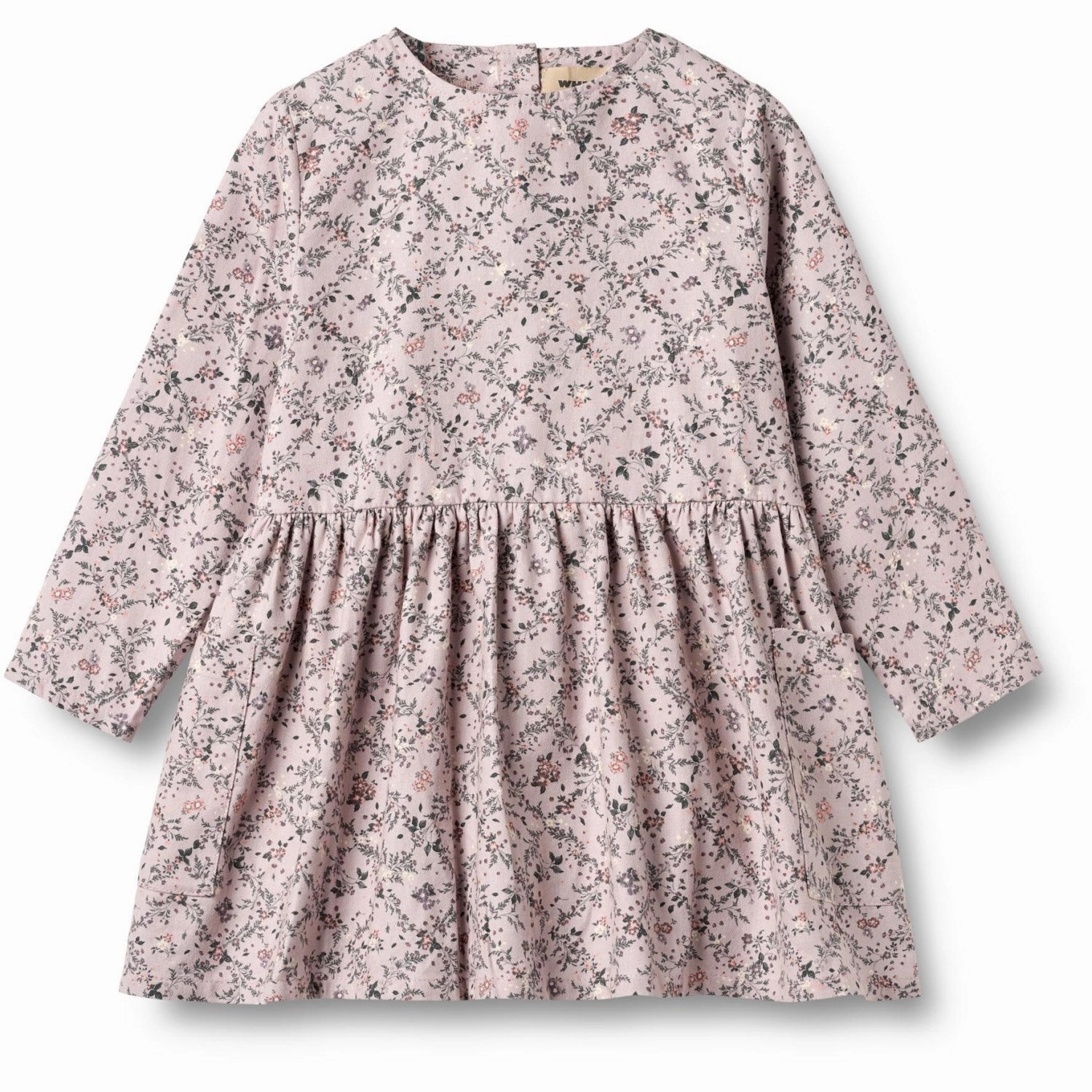 Wheat Lilac Checked Flowers Dress Aima Urban Spirit