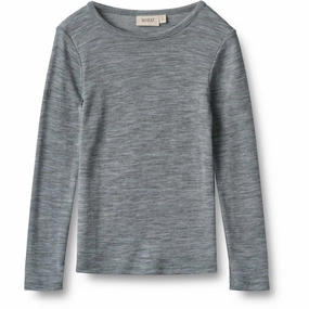 Wheat Melange Grey Wool Blouse Alfie Winter Retreat