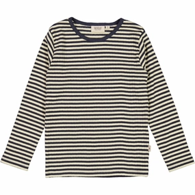 Wheat Midnight Stripe Striped Blouse Casual Hangout EasyCare Fabric