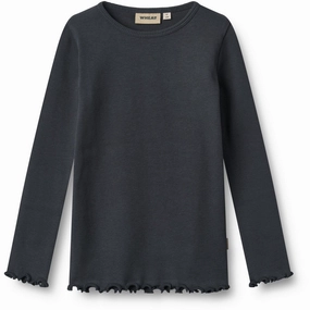 Wheat Navy Blouse Ida Trendy designs Hidden Placket