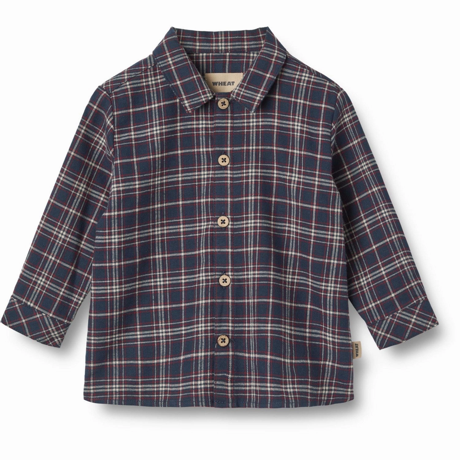 Fall Foliage Wheat Navy Check Shirt Oscar