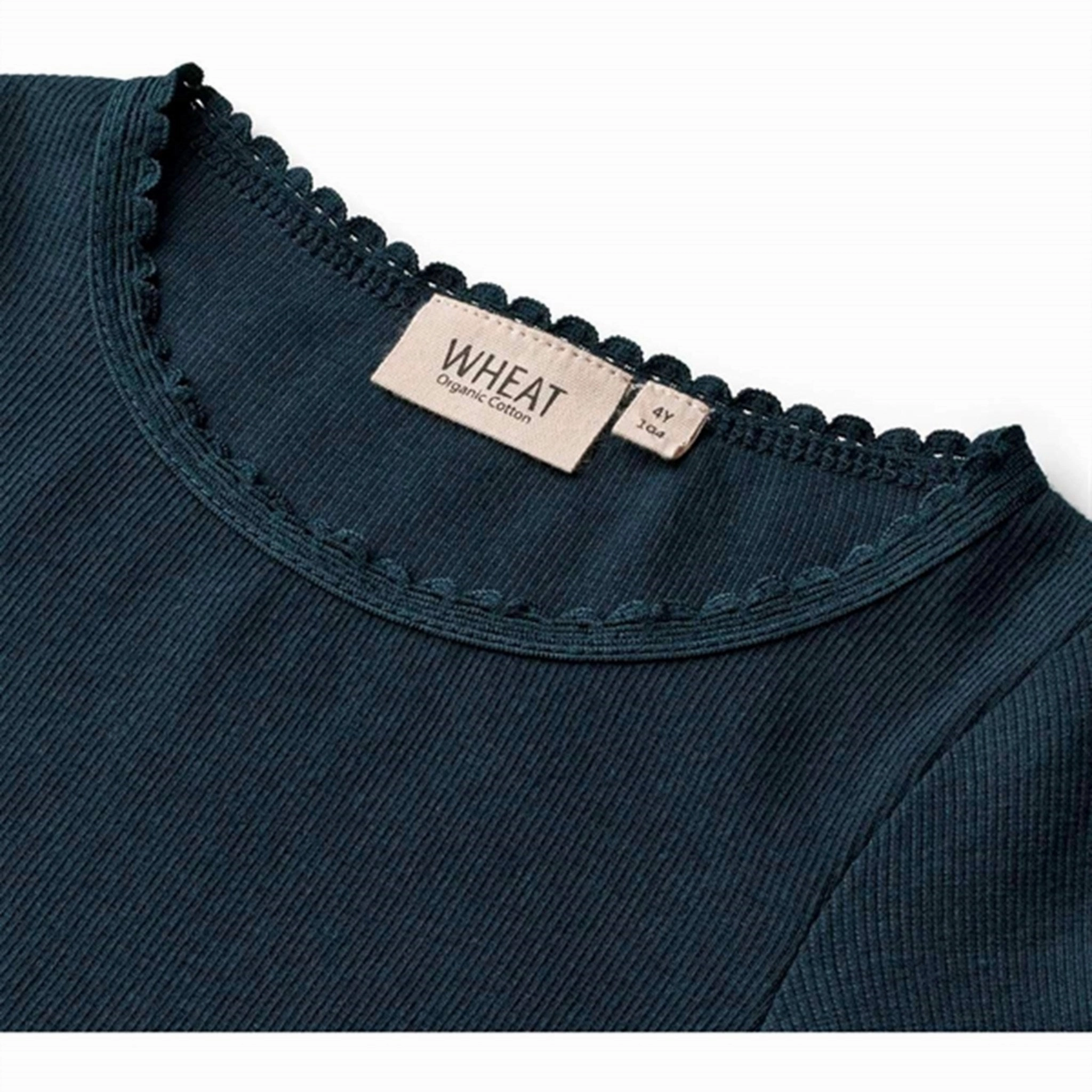 Striped Pattern Multi Pocket Utility Wheat Navy Rib Lace Blouse