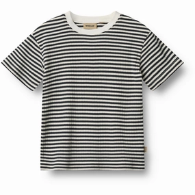 Fur combination Affordable Fashion Wheat Navy Rib Stripe T-Shirt S/S Fabian