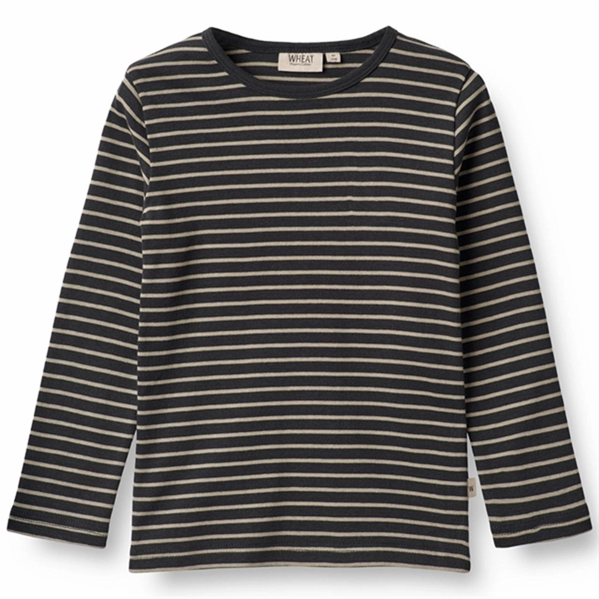 Double Needle Hemming Wheat Navy Stripe Stig Blouse