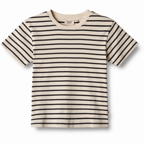 Unisex style Wheat Navy Stripe T-shirt Fabian