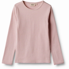 Trendy Pattern Year-Round Wear Wheat Pink Lilac Stripe Britt Blouse