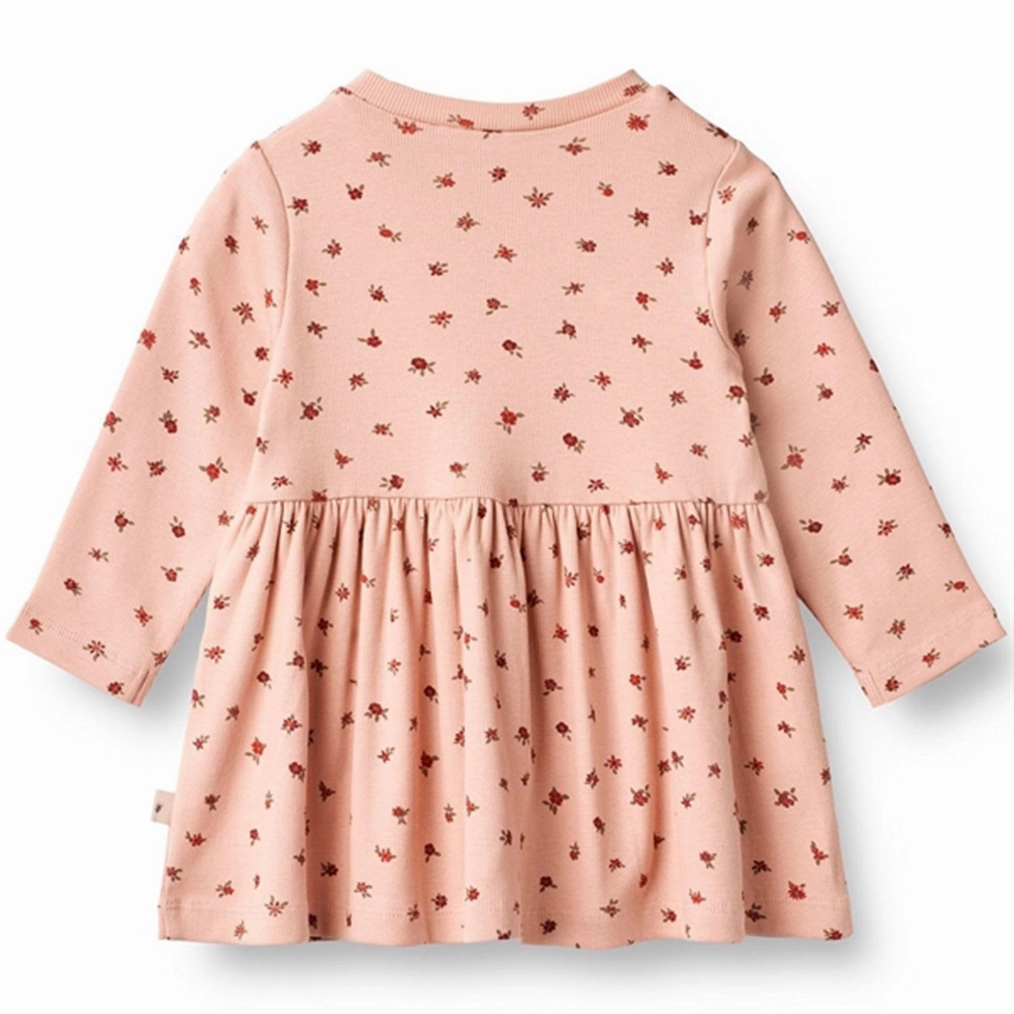 Drapey Fabric Wheat Pink Sand Flowers Jersey Dress Ryle
