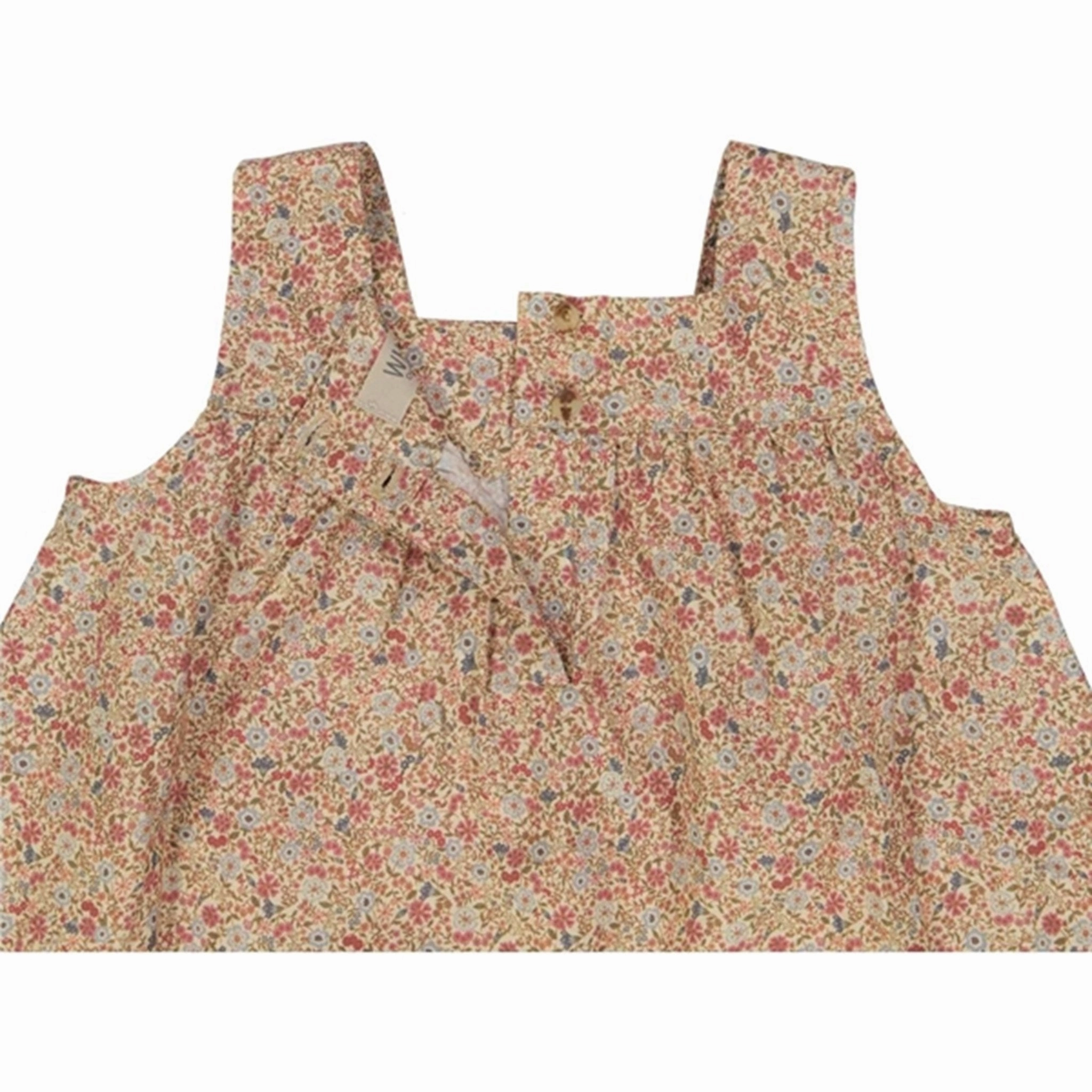 Wheat Porcelain Flowers Ayla Dress Stud-Detail Timeless Fashion