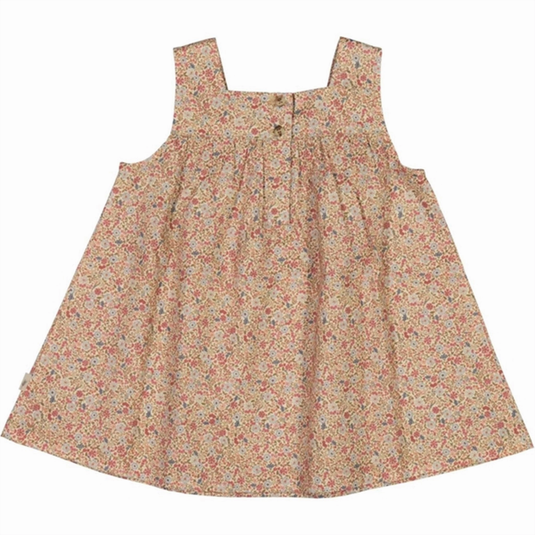 Wheat Porcelain Flowers Ayla Dress Simple Style Silky Shine