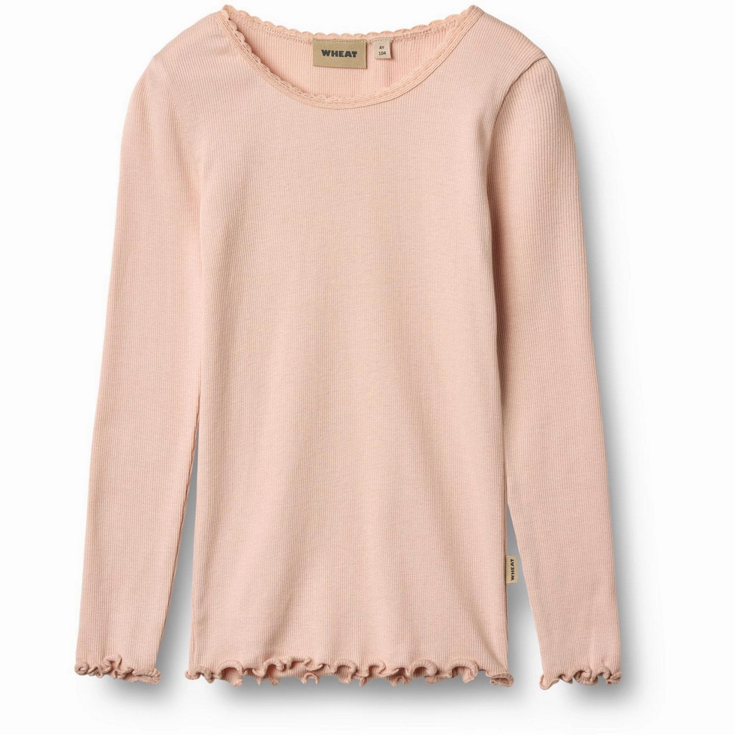 Current Style High-End Fabric Wheat Powder Rib T-Shirt L/S Reese