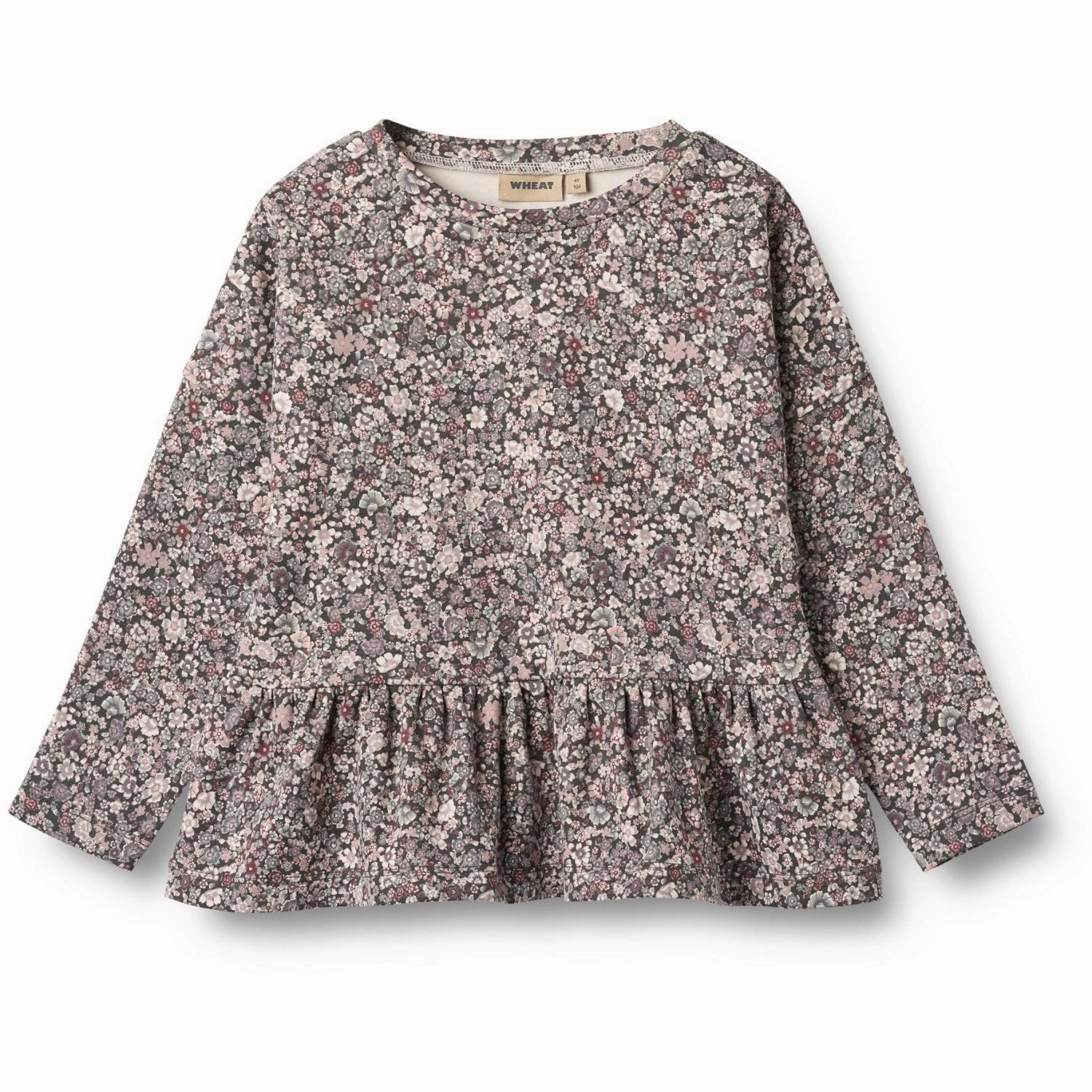 Wheat Purple Stone Flowers Blouse Carolina Loose Fit