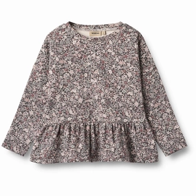 Wheat Purple Stone Flowers Blouse Carolina Tailored Style