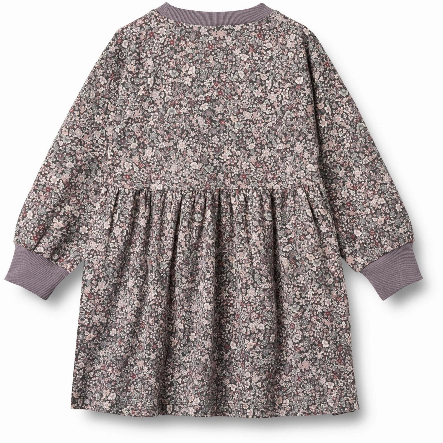 Layer Base Relax Flex Wheat Purple Stone Flowers Jersey Dress L/S Dorthea