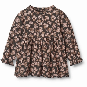 Wheat Raven Anemones Jersey Dress Eliane Elegant Motion