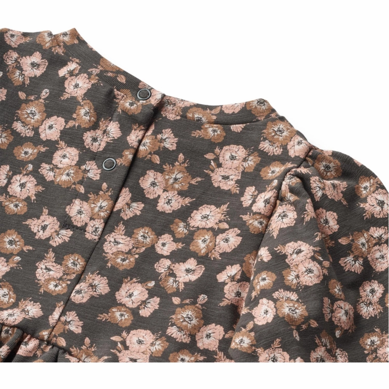 Wheat Raven Anemones Jersey Dress Eliane Dark Tones