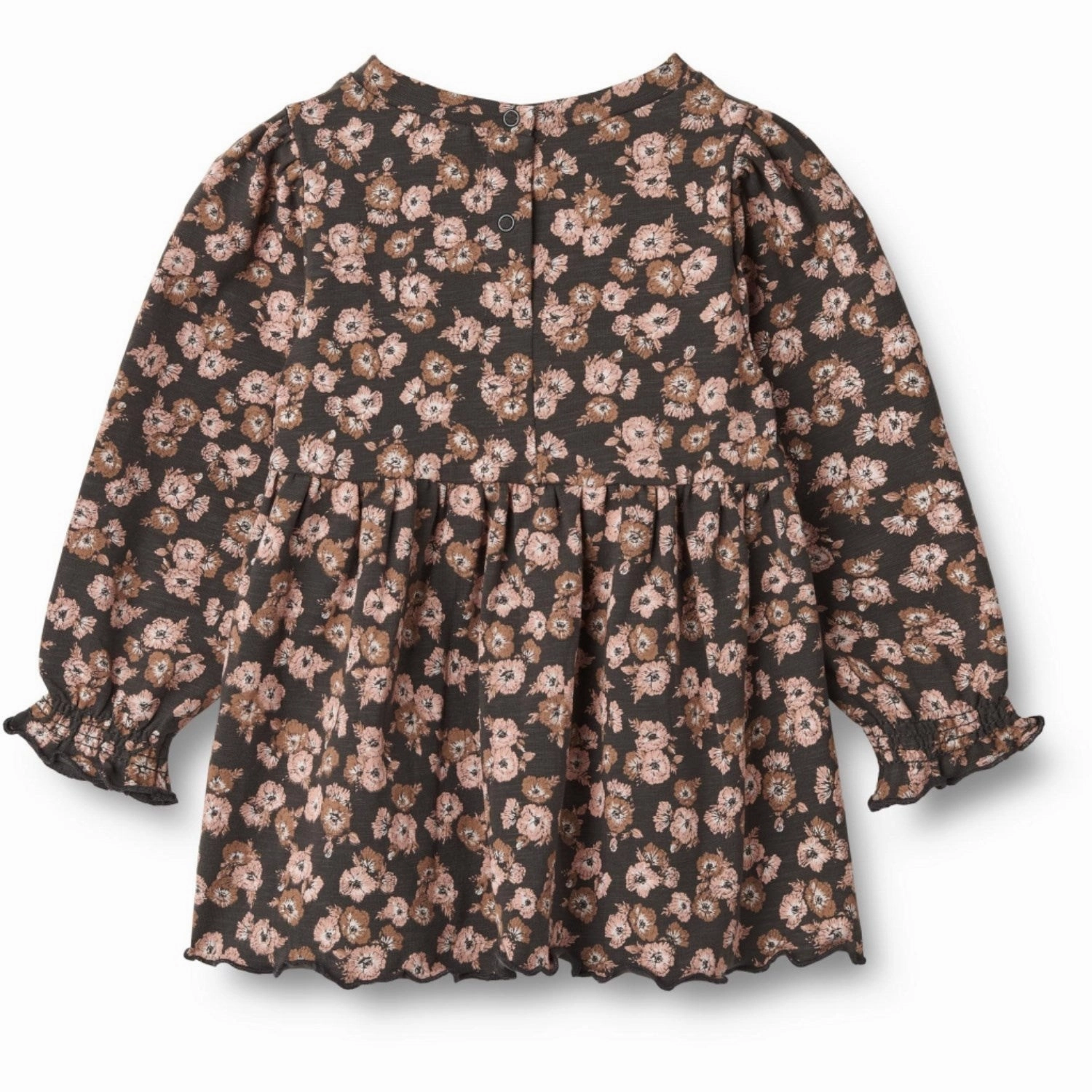 Vibrant Style Smart Detail Wheat Raven Anemones Jersey Dress Eliane