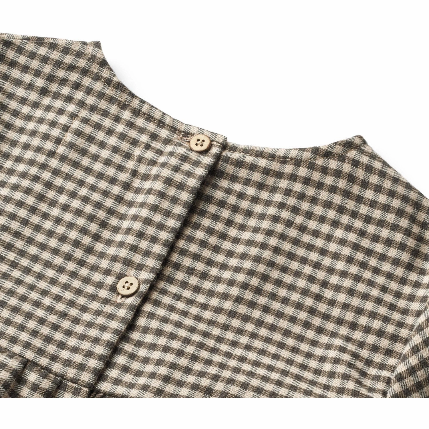 Kind Light Natural Aesthetic Wheat Raven Check Dress Fenja