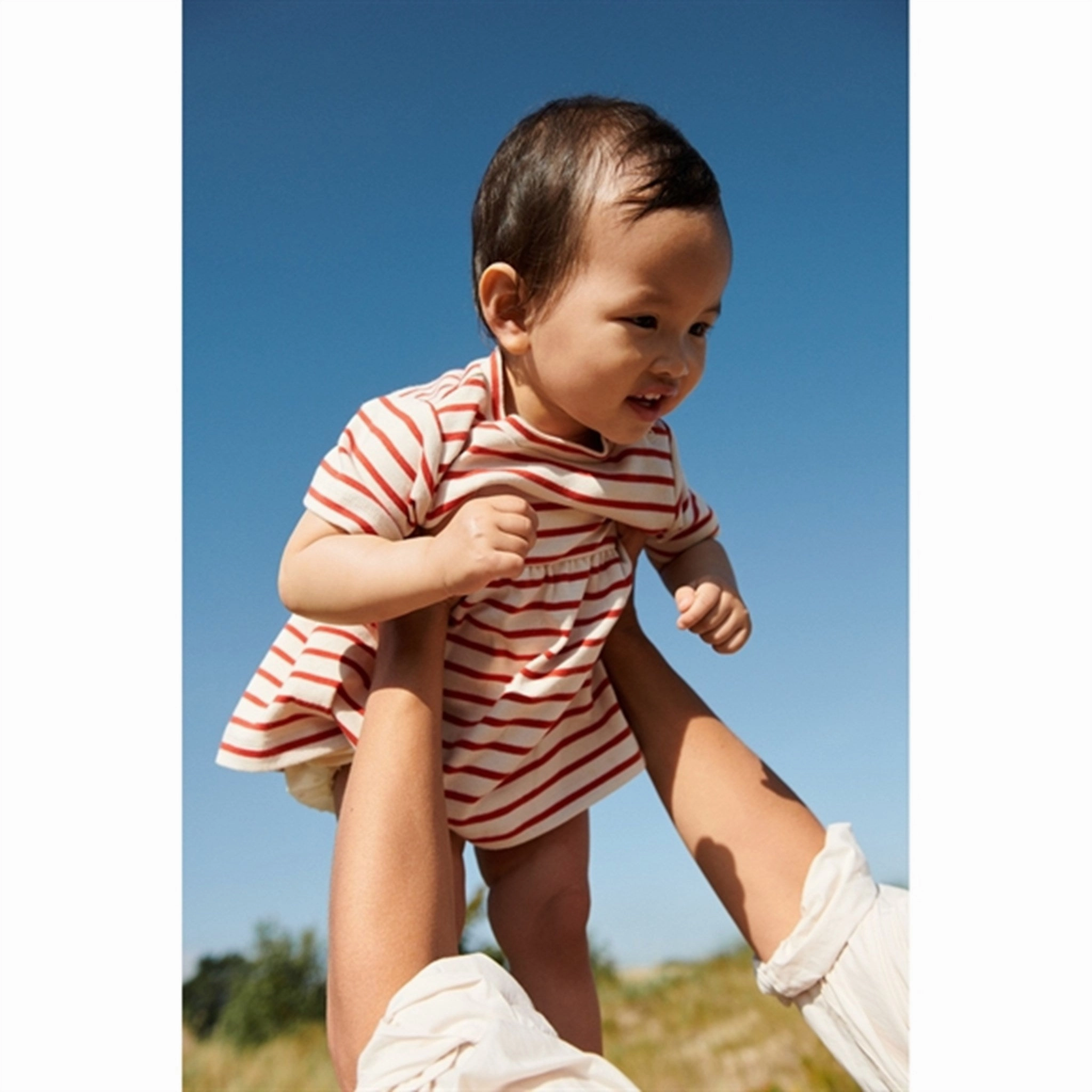 Wheat Red Stripe Jersey Dress Anna Urban Ease Fine Details