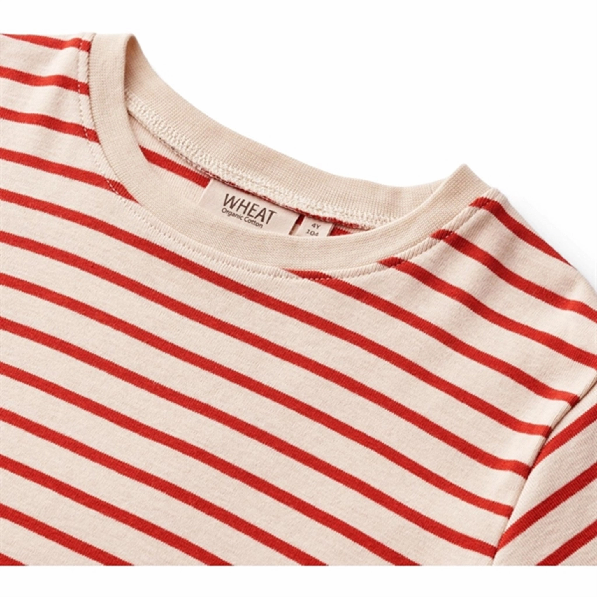 Foam Print Detail Wheat Red Stripe T-shirt Fabian