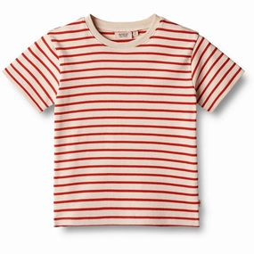 Wheat Red Stripe T-shirt Fabian Urban Fashion Look Sporty and Stylish