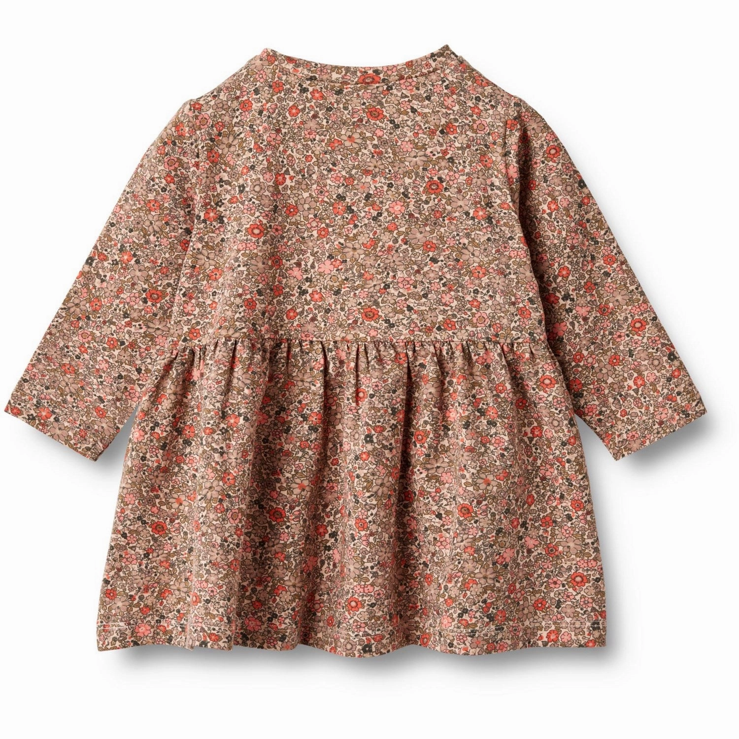 All Day Look Smart and Polished Wheat Rose Flower Meadow Jersey Dress Sessa