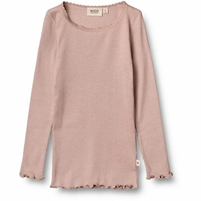 Designer Look Year-Round Favorite Wheat Rose Rib Lace Blouse