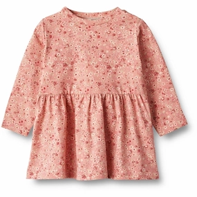Wheat Rosette Flowers Jersey Dress Sessa Form Flow