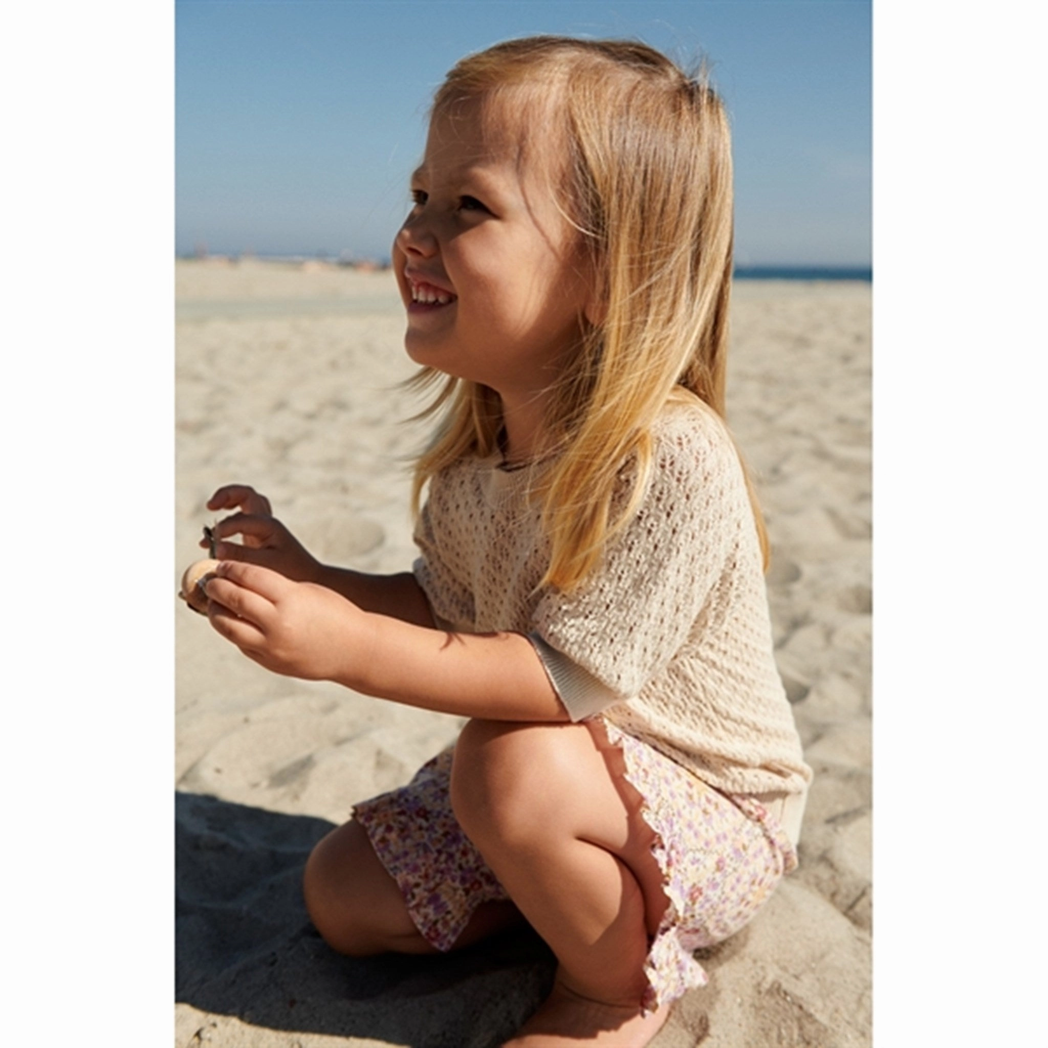 Casual All-Day Bohemian freedom Wheat Sandshell Knit T-shirt Alva