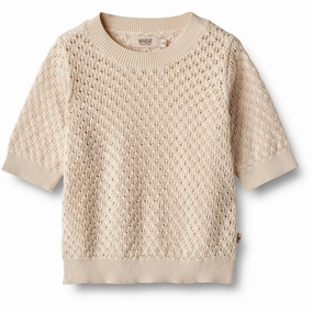 Daily Fashion Essential Comfort Wheat Sandshell Knit T-shirt Alva