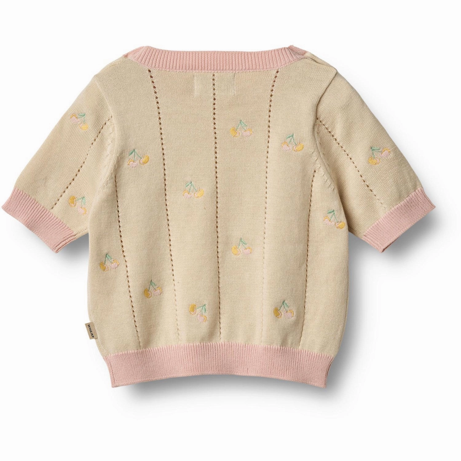 Wheat Sandshell Knit Top S/S Malvina Breathable Design