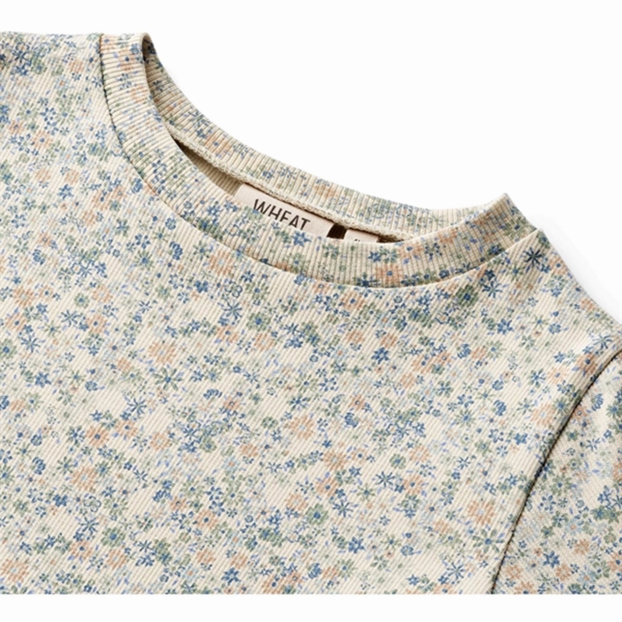 Day Ready Calm Style Wheat Sandshell Mini Flowers Jersey Dress Anna